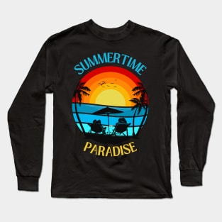 Summer Vibes Hello summer Beach summertime paradise Long Sleeve T-Shirt